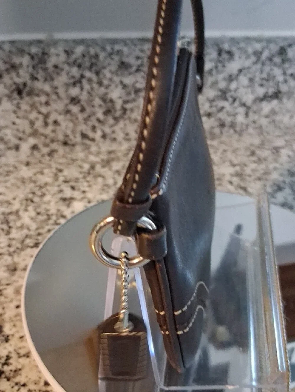 Coach Dark Brown Leather Wristlet Clutch - Picture 2 of 6